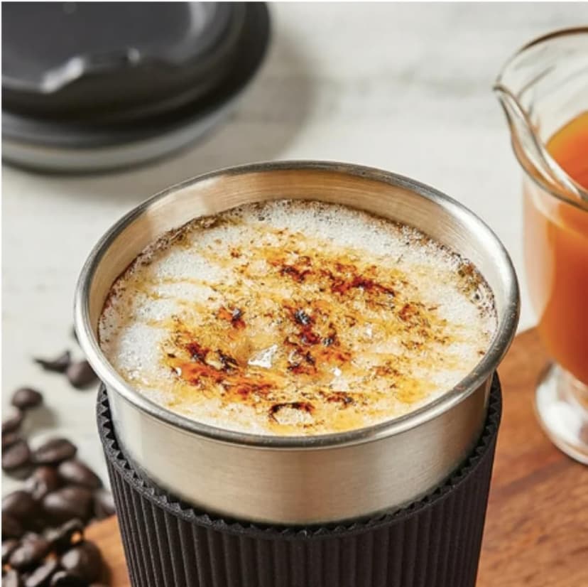 Grind and Brew Single-Serve Coffee Maker with Built-In Grinder – Adjustable Cup Sizes 6–16 oz – Compact Drip Brewer for Whole Beans or Ground Coffee – Reusable Filter, Small Kitchen & Travel Use