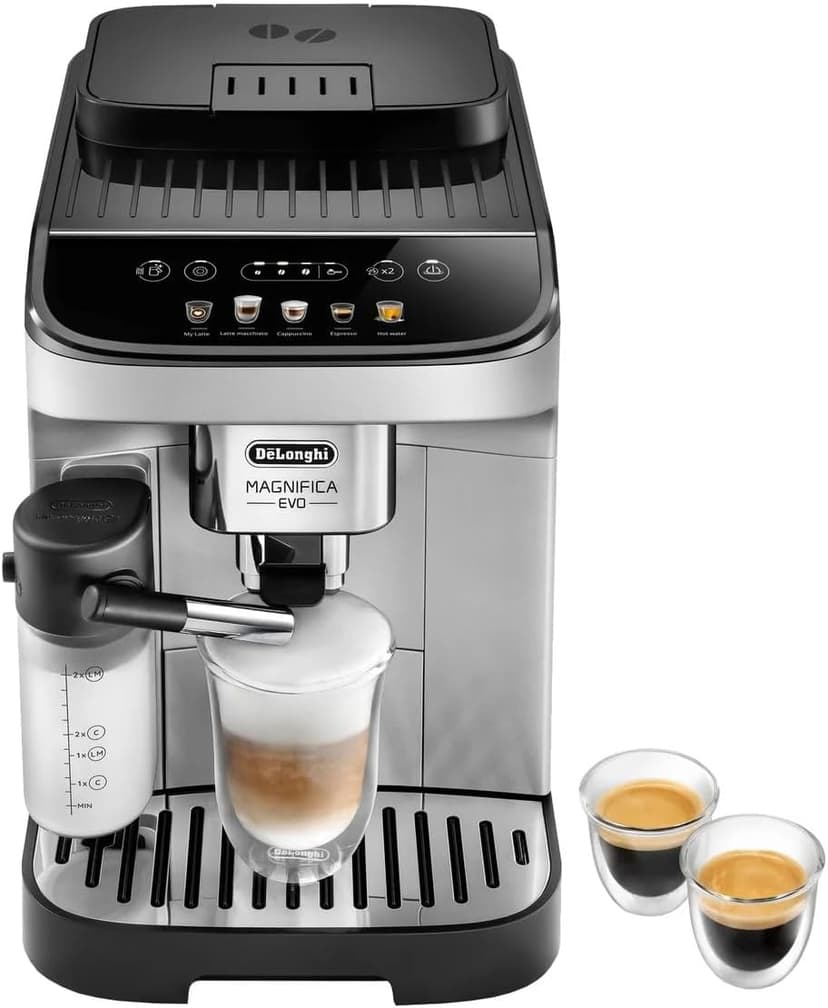 De’Longhi Magnifica Evo Espresso & Cappuccino Machine w/Latte Crema System | 5 Recipes | ECAM29063SB (Renewed)