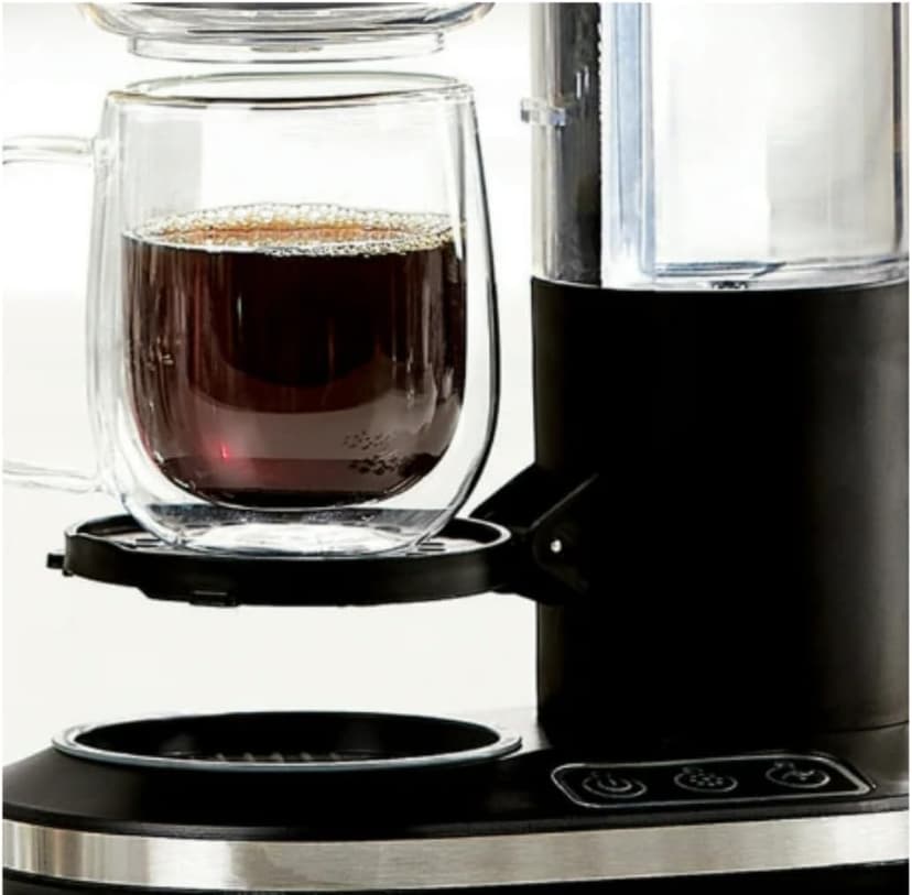 Grind and Brew Single-Serve Coffee Maker with Built-In Grinder – Adjustable Cup Sizes 6–16 oz – Compact Drip Brewer for Whole Beans or Ground Coffee – Reusable Filter, Small Kitchen & Travel Use