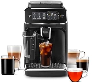 Philips 3200 Series Fully Automatic Espresso Ice Coffee Machine w/ LatteGo, EP3241/74, Black (Renewed)