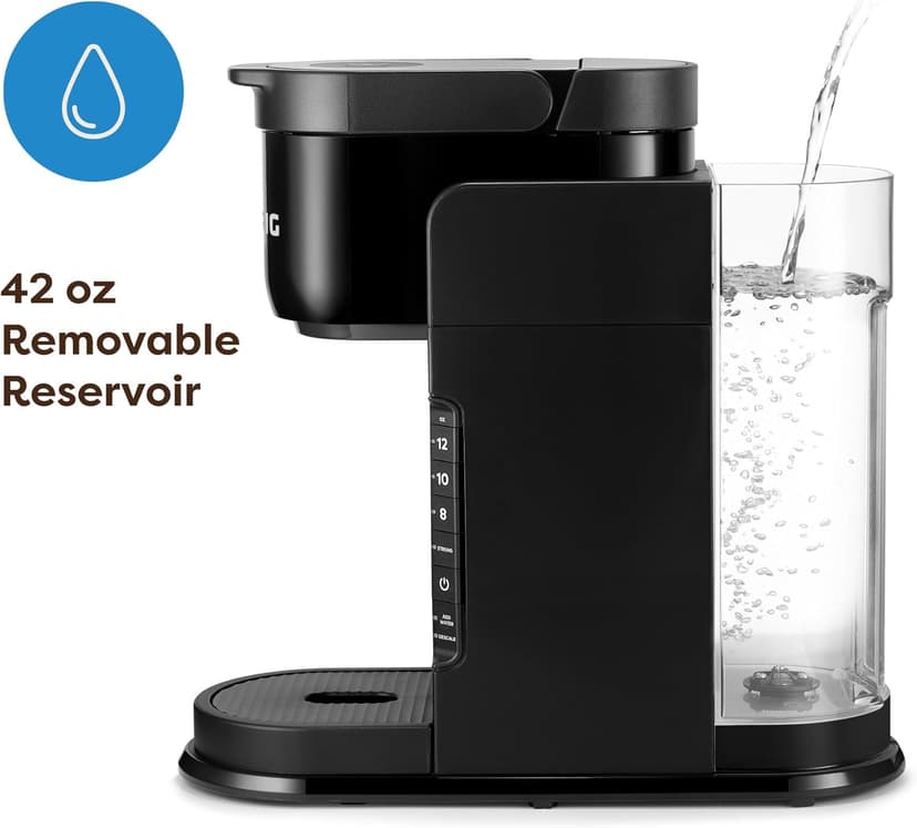 Keurig K-Express Single Serve K-Cup Pod Coffee Maker, 3 Brew Sizes, Strong Button Feature, 42oz Removable Reservoir, Black