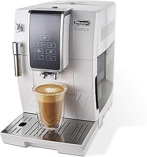 De'Longhi Dinamica Automatic Coffee & Espresso Machine, Iced-Coffee, Burr Grinder (White) (Renewed)