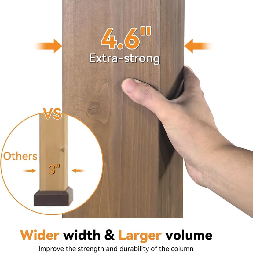 Modern Shade Supreme Cedar Wood Gazebo 12' x 20' with Hardtop Slope Roof, Wooden Grill Gazebo with Durable and Rot-Resistant, Supports Snow Loads and High Wind Speeds, Ideal for Backyard, Deck, Garden