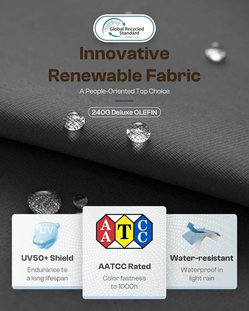 Aluminum Outdoor Patio Furniture Set with Coffee Table, 5 Piece Patio Conversation Sets with Washable Thick Cushions, Outdoor Sectional Furniture Set for Porch, Balcony, Deck, Yard, Graphite