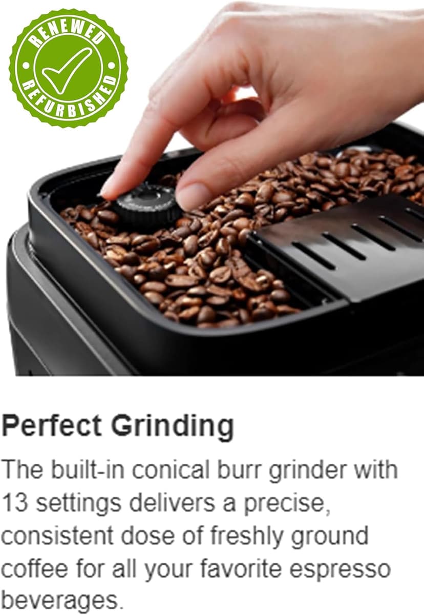 De'Longhi Magnifica Evo Espresso Machine with Automatic Frother, 5 Recipes, ECAM29063SB (Renewed)