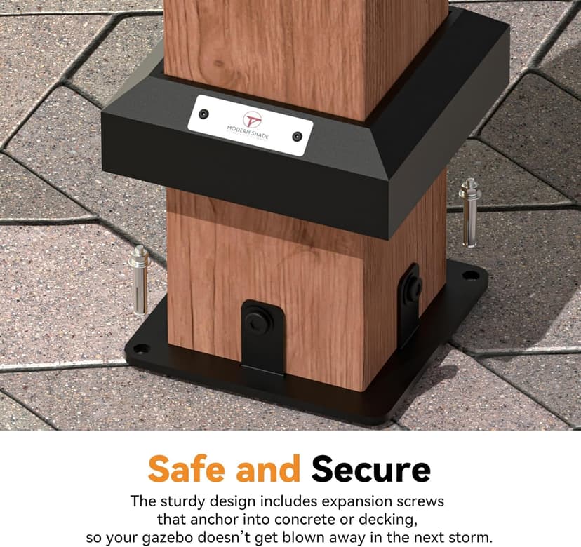 Modern Shade Supreme Cedar Wood Gazebo 12' x 20' with Hardtop Slope Roof, Wooden Grill Gazebo with Durable and Rot-Resistant, Supports Snow Loads and High Wind Speeds, Ideal for Backyard, Deck, Garden