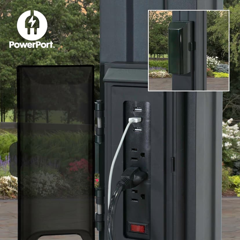 Backyard Discovery Stratford 14' x 12' Traditional Galvanized Steel Pergola Kit with Shade Sail Canopy, Powder-Coated Finish, All-Season Durability, High-Wind Rating for Outdoor Patio, Deck, Garden