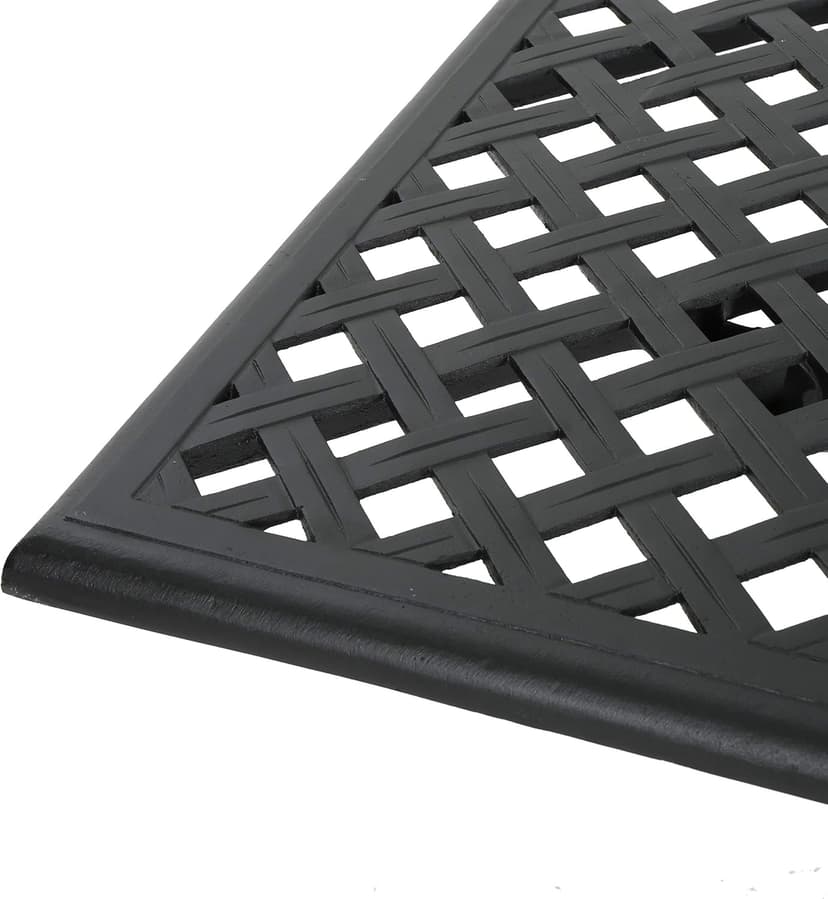 Christopher Knight Home Cayman Outdoor 6-Seater Cast Aluminum Dining Set, 7-Pcs Set, Black Sand