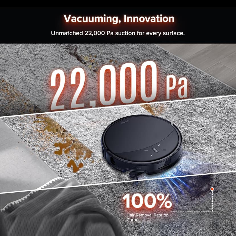 roborock Saros 10R Robot Vacuum and Mop, Powerful Suction, Zero-Tangling, 3.14’’ Ultra Slim, FlexiArm Riser Technology for Carpet & Floor, Corner & Edge Cleaning, Self-Emptying, Hot Air Drying, Black