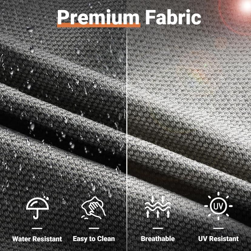 ovios 11 Piece Outdoor Patio Furniture Set with Fire Pit Table,Conversation Sectional Wicker Couch with Swivel Chairs,Modern Outside Sofa for Balcony Backyard, Dark Grey