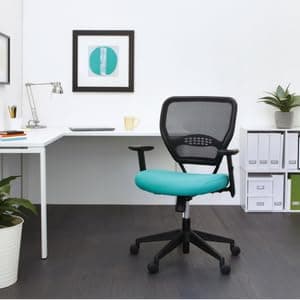 SPACE Air Grid Mid-Back Swivel Chair, Black, 20-1/2 x 19-1/2 x 42h