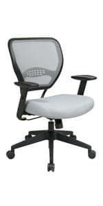 SPACE Air Grid Mid-Back Swivel Chair, Black, 20-1/2 x 19-1/2 x 42h