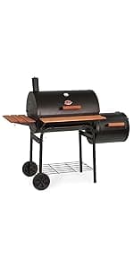 Char-Griller® Grillin' Pro 3-Burner Propane Gas Grill in Black with 40,800 BTU, Cast Iron Grates and Warming Racks, 630 Cooking Square Inches, Model E3001