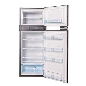 12V/DC Refrigerator Freezer 10cf Stainless for RV Boat Off-Grid 2 Doors
