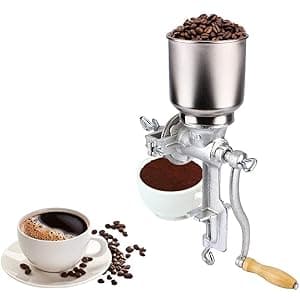 GOTOTOP Hand Crank Grain Mill Grain Grinder Machine Corn Nut Flour Mill Kitchen Tool Equipment for Wheat Nuts Food Seeds with Table Clamp 12.6 x 16.9inch