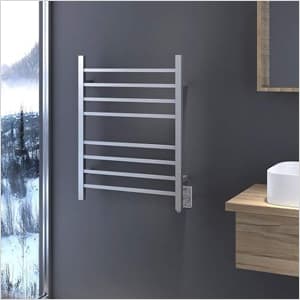 HEATGENE Towel Warmer, Heated Towel Warmer Rack, Wall-Mounted Hardwired/Plug-in Electric Towel Warmers for Bathroom, Hot Towel Rails - Mirror Polish