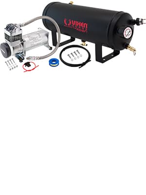 Vixen Horns 12V Air Compressor with Tank 1.5 Gallon - 150 PSI Working Pressure Onboard Air System for Train Horns/Inflating Tires, VXO8315