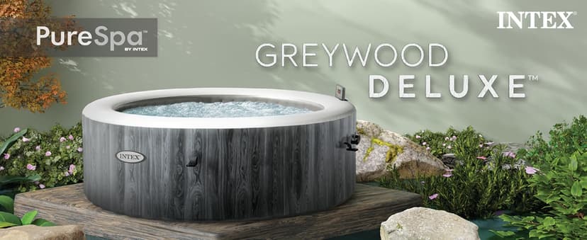 Intex PureSpa Plus 6 Person Portable Inflatable Round Hot Tub Spa with 170 Jets - Outdoor Blow-Up Hot Tub with Pump, Filter, Cover, and Dispenser Ball