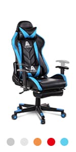 Gaming Chair High Back Ergonomic Computer Racing Chair Adjustable Office Chair with Footrest, Lumbar Support Swivel Chair - Upgraded Version BlackPurple