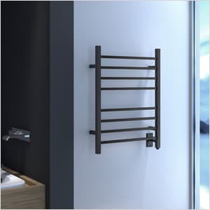 HEATGENE Towel Warmer, Heated Towel Warmer Rack, Wall-Mounted Hardwired/Plug-in Electric Towel Warmers for Bathroom, Hot Towel Rails - Mirror Polish
