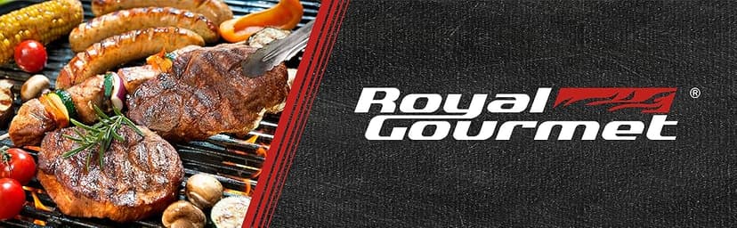 Royal Gourmet 8-Burner Gas Grill, 104,000 BTU Liquid Propane Grill, Independently Controlled Dual Systems, Outdoor Party or Backyard BBQ, Black