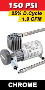 Vixen Horns Heavy Duty Onboard Air Compressor 200 PSI. Universal Replacement for Truck/Car Train Horn/Suspension/Ride/Bag kit/System. Fits All 12v Vehicles like Semi/Pickup VXC8301