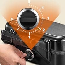 Waffle Makers, 3-in-1 Waffle Iron Panini Press Sandwich Maker with Removable Plates, 5-gears Temperature Control Non Stick Coating Cool Touch Handle Anti-skid Feet for Breakfast 1200W 120V