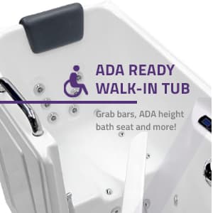 ANZZI Walk In Tub 53" x 27'' Right Drain Fully Loaded Tub, Air Jets & Whirlpool Massage Jets Hot Tub (2753FLWR)