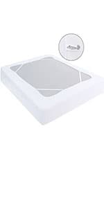 Waterproof Split Top King Mattress Pad Protector for Adjustable Bed, 34" Top Split from Head, Noiseless, Soft Padded Matress Protector