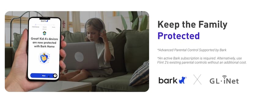 GL.iNet GL-MT6000 (Flint 2) WiFi 6 High Speed Gaming Routers for Wireless Internet, 2 x 2.5G Ethernet Ports for Fiber Optic Modem, Long Range Computer VPN WiFi Router, Home & Business