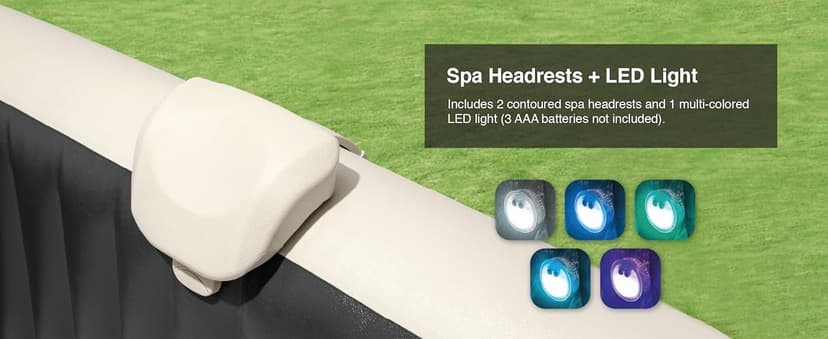INTEX 28451EP PureSpa Greystone Deluxe Spa Set: Includes Energy Efficient Spa Cover and Wireless Control Panel – Spa Control App – Built-in FastFill Inflation System – 6 Person Capacity – 77" x 28"