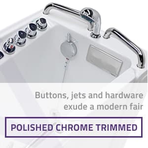 ANZZI Walk In Tub 53" x 27'' Right Drain Fully Loaded Tub, Air Jets & Whirlpool Massage Jets Hot Tub (2753FLWR)