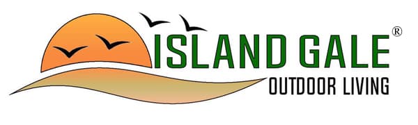 Island Gale Hanging Basket Chair Outdoor Front Porch Furniture with Stand and Cushion (Brown Wicker, Turquoise Cushion)