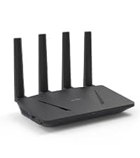 GL.iNet GL-MT6000 (Flint 2) WiFi 6 High Speed Gaming Routers for Wireless Internet, 2 x 2.5G Ethernet Ports for Fiber Optic Modem, Long Range Computer VPN WiFi Router, Home & Business