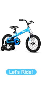 JOYSTAR Whizz Kids Bike 12 14 16 18 Inch Kids' Bicycle for Toddler and Kids Ages 2-9 Years Old, BMX Style Boys Bike with Training Wheels, Children Bicycles, Multiple Colors