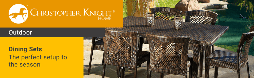 Christopher Knight Home 298192 Spanish Bay Acacia Wood Outdoor Dining Table | Perfect for Patio | with Teak Finis, Brown