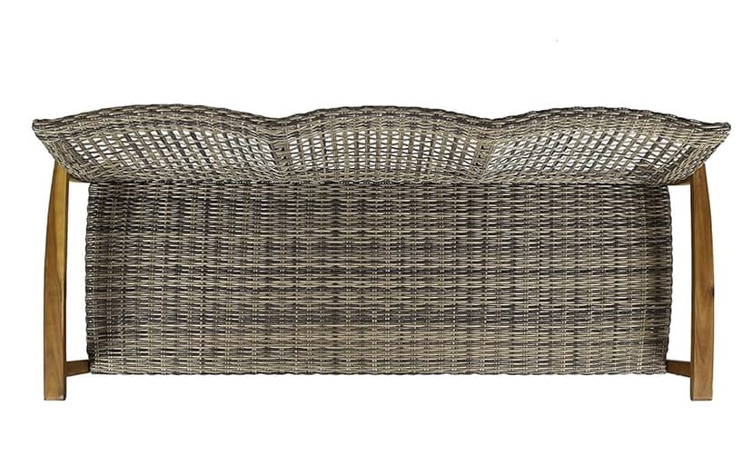 Christopher Knight Home Marcia Outdoor Wood Sofa, Wicker, 75.50 x 31.00 x 31.50, Gray, Natural Stained Finish