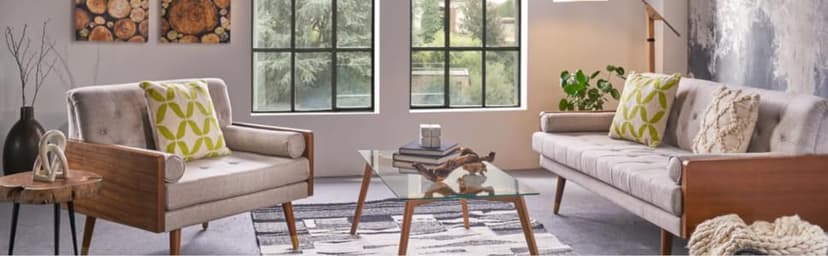 Great Deal Furniture Beau Outdoor Eight Seater Wooden Dining Table, Teak and Rustic Metal Finish