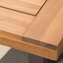 Christopher Knight Home 298192 Spanish Bay Acacia Wood Outdoor Dining Table | Perfect for Patio | with Teak Finis, Brown