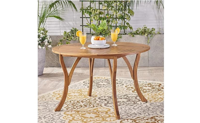 Christopher Knight Home Adn Outdoor 47" Round Acacia Wood Dining Table, Teak