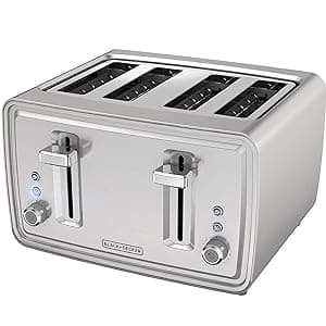 BLACK+DECKER 4-Slice Toaster, Stainless Steel, TR4900SSD