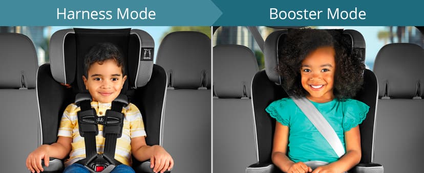 Chicco MyFit® Harness + Booster Car Seat, Forward-Facing 5-Point Harness Car Seat and High Back Booster Seat, for Children 25-100 lbs. | Fathom/Grey/Blue