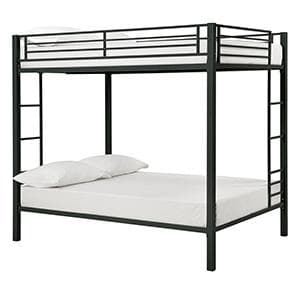 DHP Junior Twin Metal Loft Bed with Storage Steps, Multifunctional Space-Saving Solution - Silver with Gray Steps