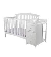 Dream On Me 5 in 1 Brody Convertible Crib With Changing Table, Converts From Crib to Toddler Bed, Day Bed and Kids Sofa and Full Size Bed, JPMA Certified Baby Crib