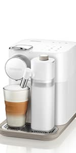 Nespresso Lattissima One Original Espresso Machine with Milk Frother by De'Longhi, Silky White