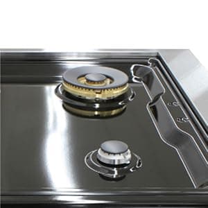 DE360GRSSS Gas Range Cooktop 36-Inch with Porcelain Convection Oven and Broil Function, 6 Sealed Burners and Continuous Grates with Stainless Steel Construction, Silver