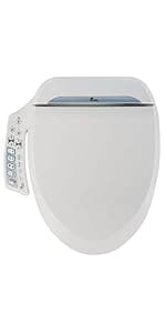 Bio Bidet Slim One Smart Toilet Seat in Round White with Stainless Steel Self-Cleaning Nozzle, Nightlight, Turbo Wash, Oscillating and Fusion Warm Water Technology