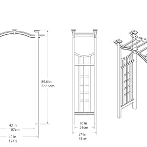 Vita Florence 49"W x 94"H Vinyl Arbor