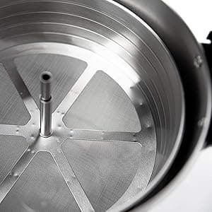 SYBO SR-CP-100B Commercial Grade Stainless Steel Percolate Coffee Maker Hot Water Urn for Catering, 100-Cup 16 L, Metallic