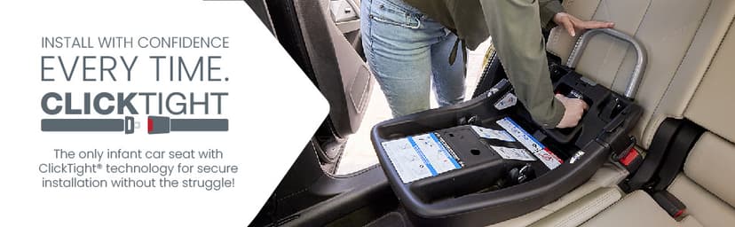 Britax Willow S Infant Car Seat with Alpine Base, ClickTight Technology, Rear Facing Car Seat with RightSize System, Graphite Onyx